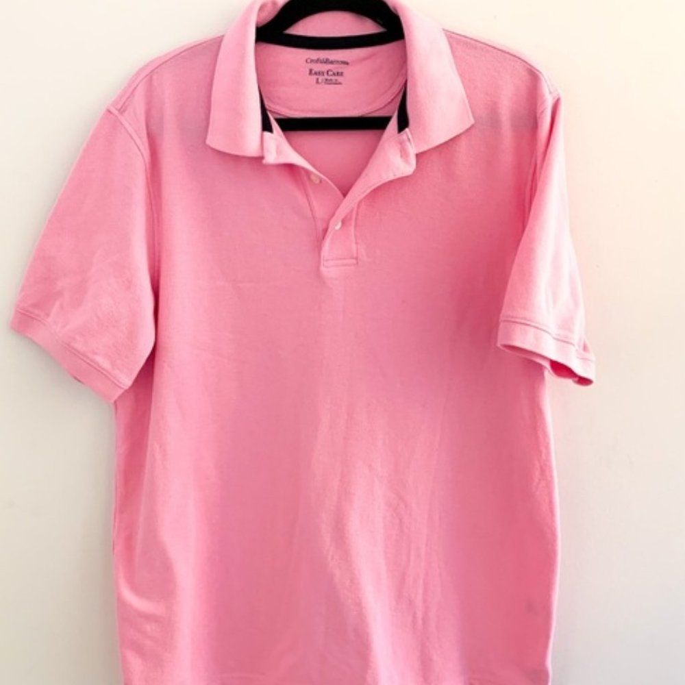 Croft Barrow pink easy care polo L